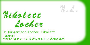 nikolett locher business card